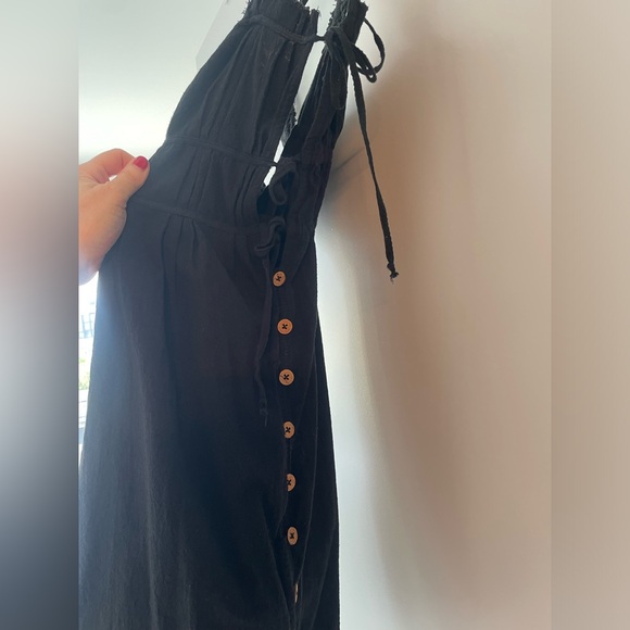 FREE PEOPLE ruffle sleeve tie up sundress - Picture 2 of 4